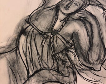 Matisse, tekening van een vrouw, 1939. Vintage Limited Edition-print, Inlijstbare muurkunst