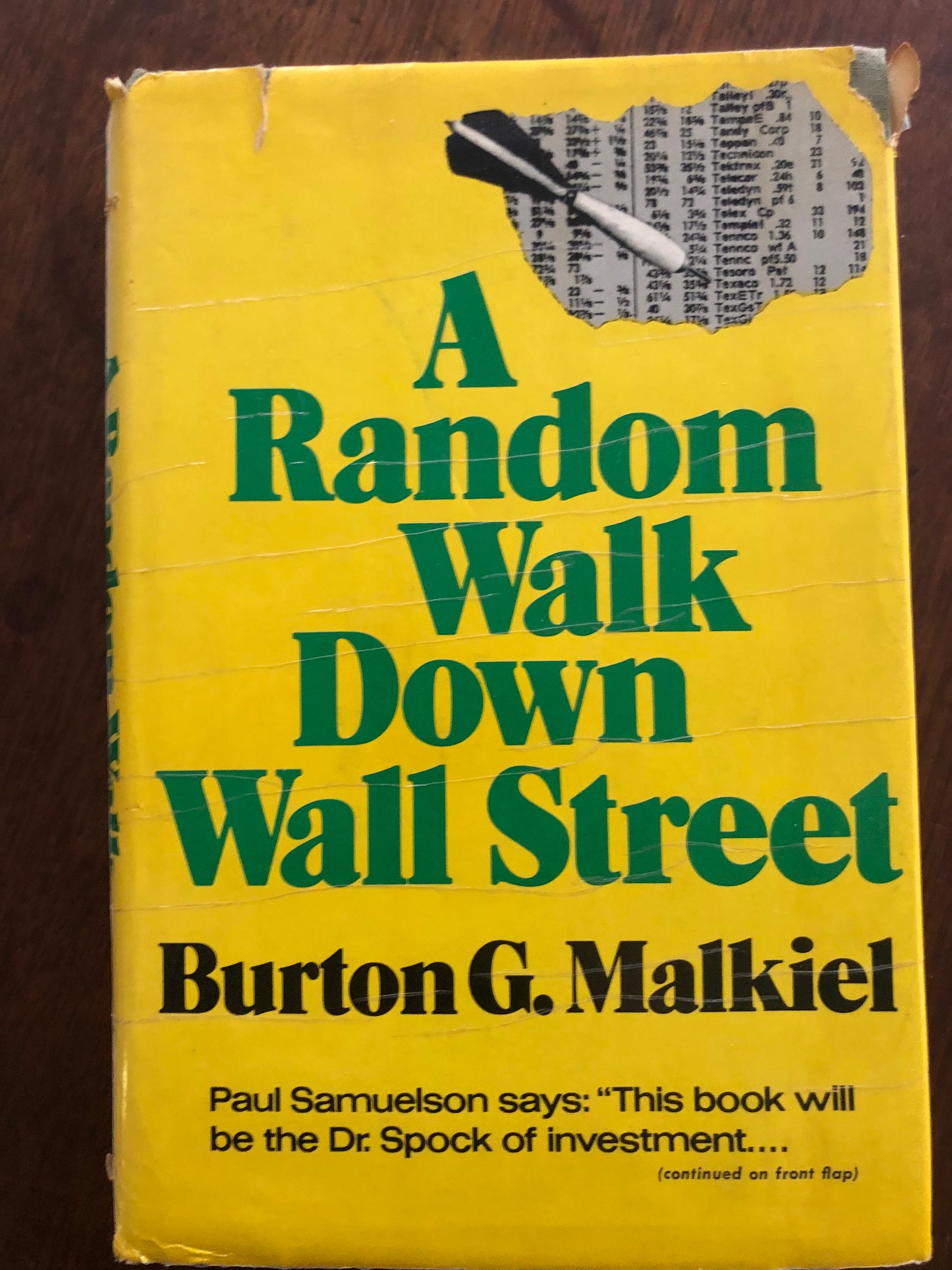 A Random Walk Down Wall Street Burton G Malkiel 1973 First Edition With  Original Dust Jacket. Foundational Advice for Investors. -  Finland