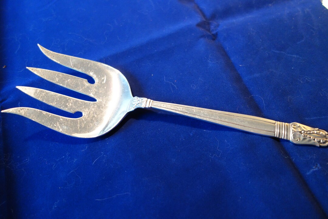 Silver Serving Fork International Silver Co Large Sterling Etsy