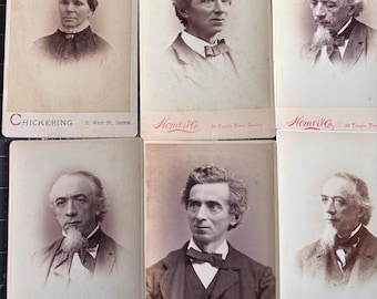 Family Portrait Cabinet cards Six cards Berthold Meisel | Brookline MA Family photographs Sold as Lot