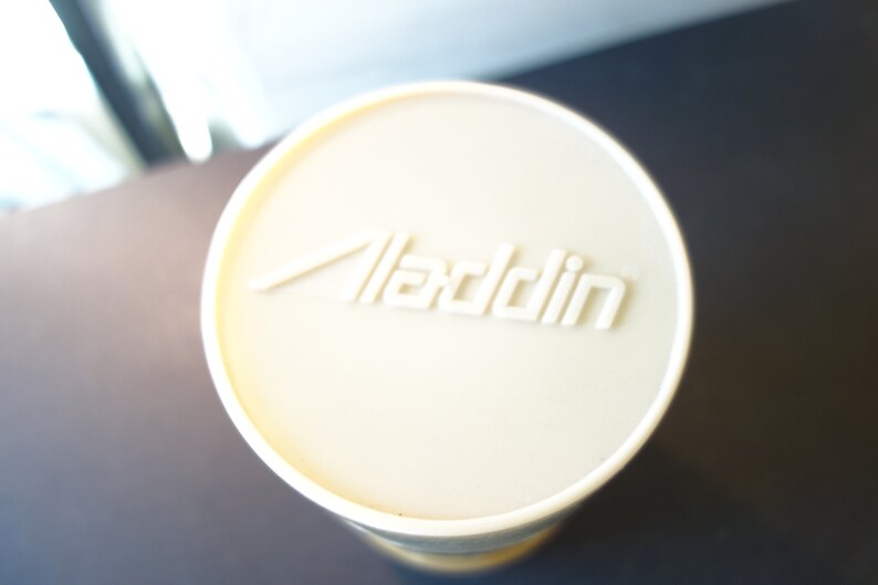 Vintage Aladdin Soup Thermos . Wide Mouth 16 Oz Tan Red & Etsy