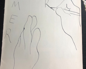 Henri Matisse Original Lithographie 1938 "Remedeme in Platte signiert." Federzeichnung Einfache Komposition Wandkunst einrahmbar