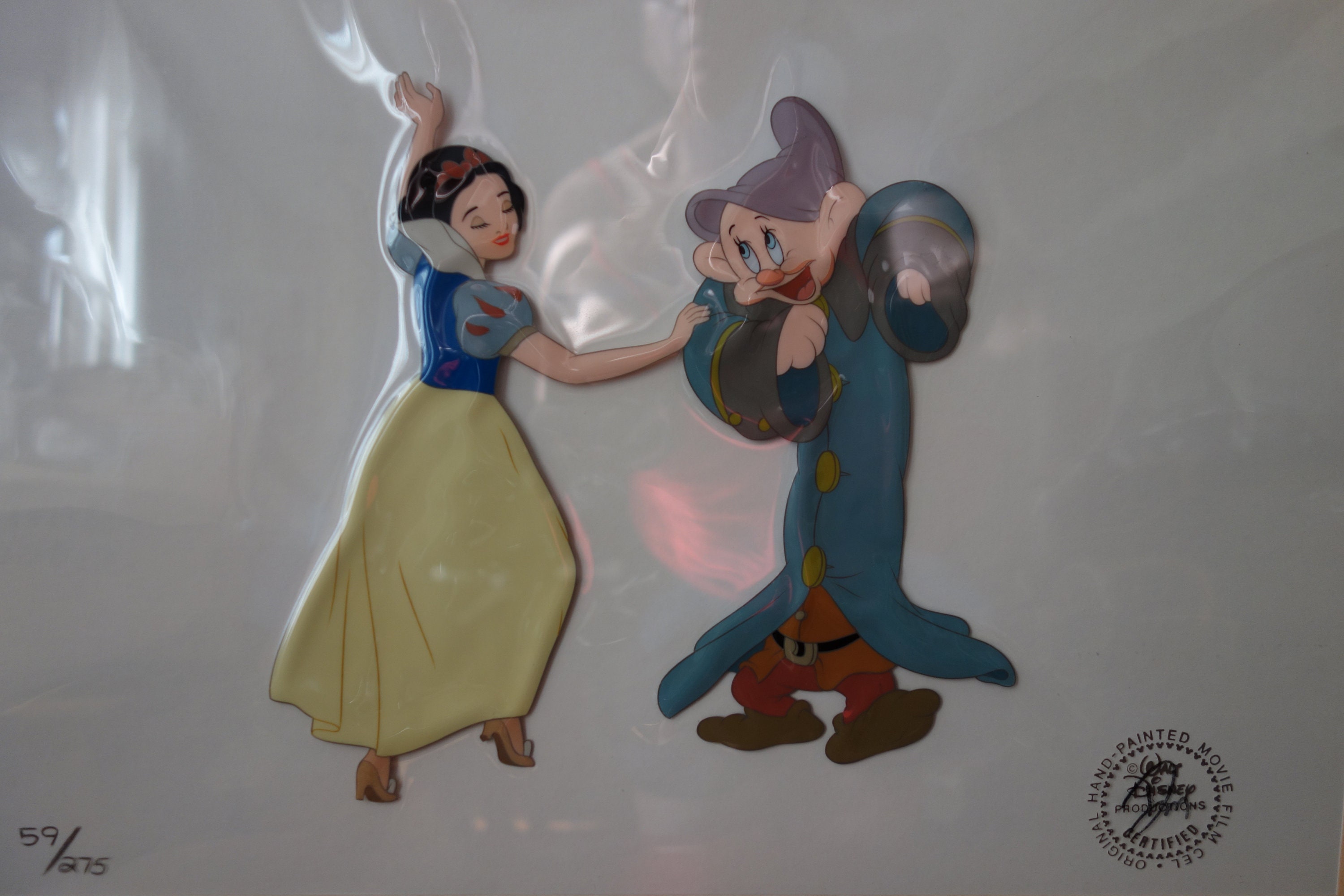 白雪姫とドーピーのオリジナルアニメーションセル手描き限定シリーズ