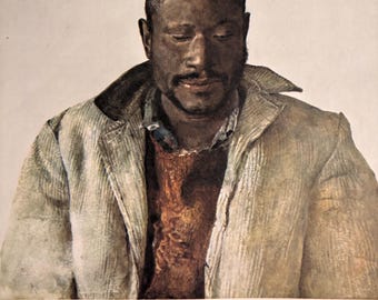 Andrew Wyeth, le vagabond | impression vintage | Pays de Wyeth | Signé dans la plaque | Déco murale à encadrer