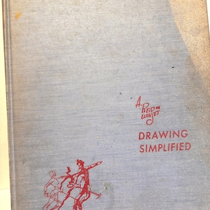 Drawing Simplified autorstwa A. Reid Winsey 1950 Pierwsze wydanie Prentice Hall Twarda oprawa z ilustracjami. Świetny prezent dla początkujących artystów