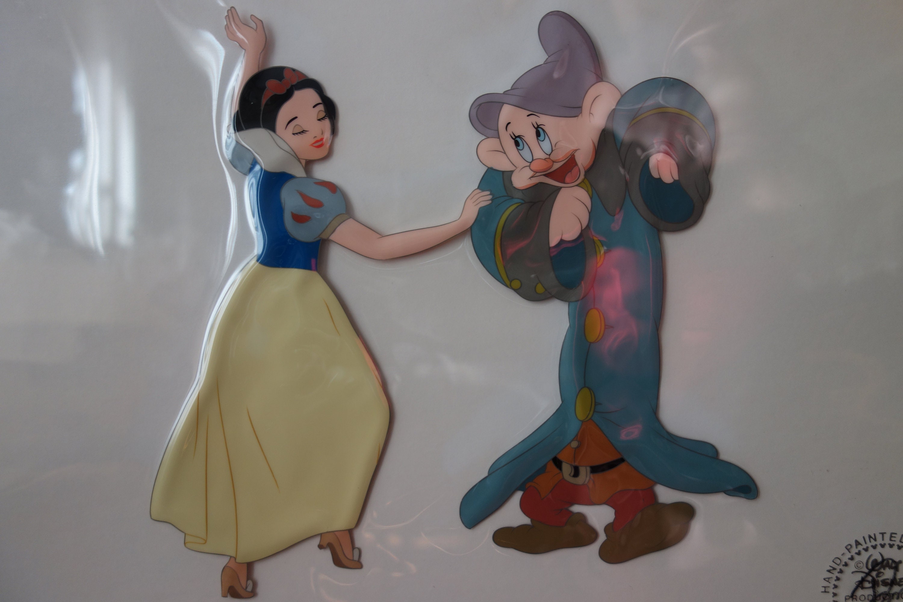 Snow White and Dopey Original Animation Cel Hand Painted