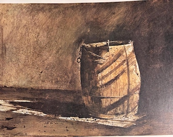 Andrew Wyeth, tonneau de grain | Impression publiée | Pays de Wyeth | Réalisme domestique |