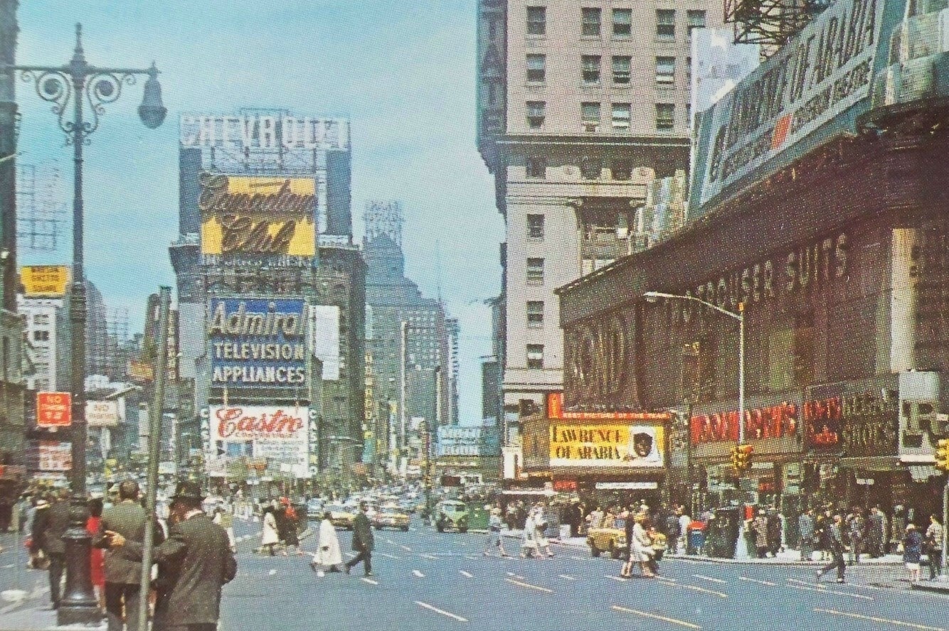 Vintage Scene - Times Square New York 1960s - 4 X 6 Print