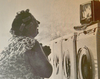 Laundromat - Wash and Watch - 1960er Jahre Mad Man Ära 4 x 6-Zoll-Druck