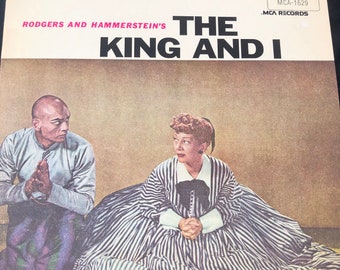 1980 The King and I Rogers and Hammerstein Broadway Cast Yul Brenner Gertrude Lawrence MCA 37095 original vinyl recording