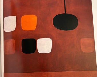William Scott, Brown Still Life | Published lithograph print Mid Century Modern | Bold Abstract Wall Art framable