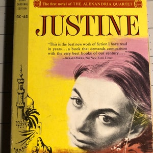Lawrence Durrell Justine Faber US Ausgabe 1957 Taschenbuch Dutton. Autor von Balthasar, The Alexandria Quartet Set in Ägypten