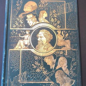 Charles Dickens Edwin Drood and more 1870 Illustrated Antique Book for readers teachers collectible Collection of stories