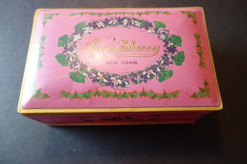 Vintage Tin Louis Sherry New York Chocolate Box Hinged lid | Etsy