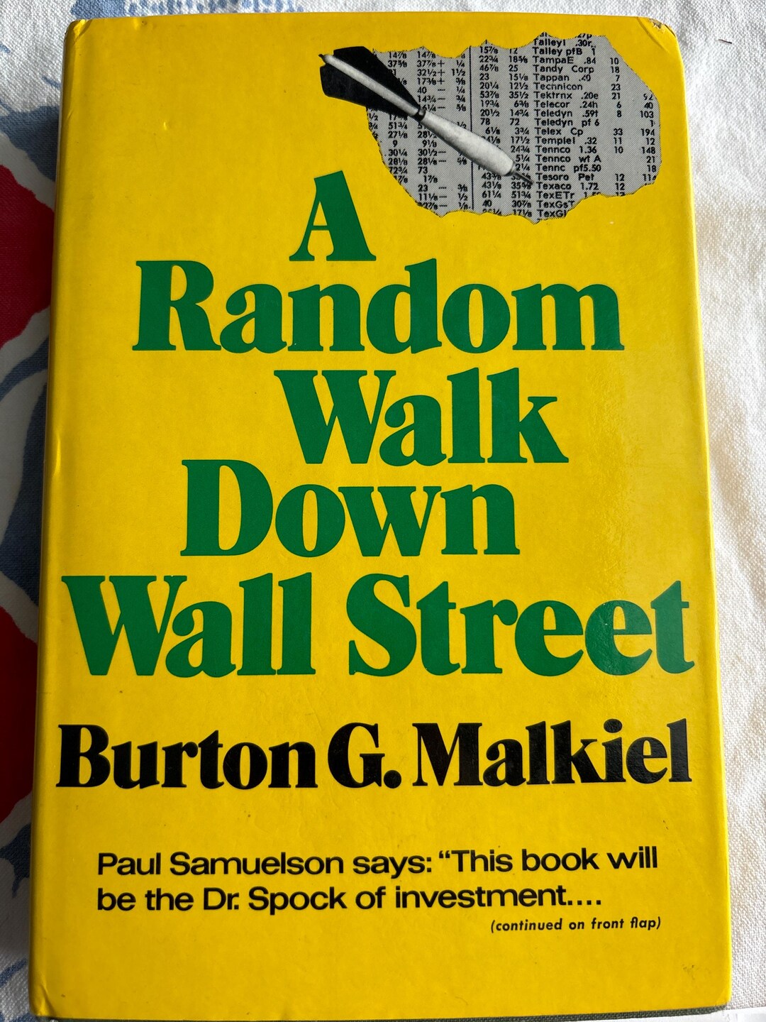 A Random Walk Down Wall Street Burton G Malkiel 1973 First Edition With Original Dust Jacket ...