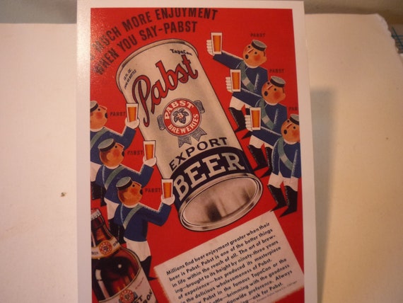 Pabst Blue Ribbon - Hipster Life Style - Retro PBR Print or