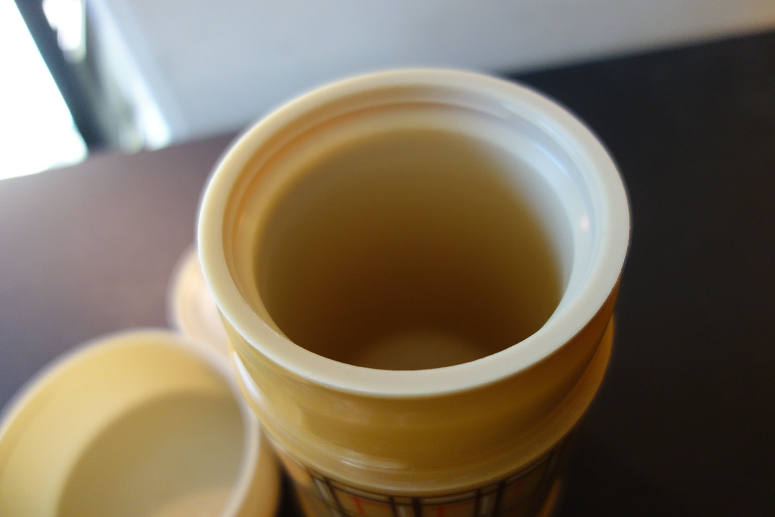 Vintage Aladdin Soup Thermos . Wide Mouth 16 Oz Tan Red & Etsy