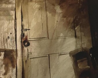 Andrew Wyeth, the Witch Door | Vintage Published Lithograph