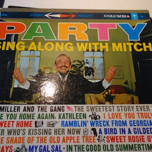 Party Sing Along with Mitch Vintage vinyl album by Mitch Miller & The Gang 1959 Columbia Vintage Vinyl LP Record Album with lyric sheets
