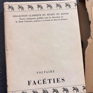 Voltaire Faceties, Volume 9 (Collection Classique du Milieu du Monde) | In French | Hardcover | Beautiful limited edition