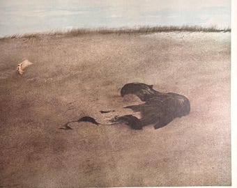 Andrew Wyeth, His Boot | Vintage Print | Wyeth Country | Signed in Plate | Wall Art framable