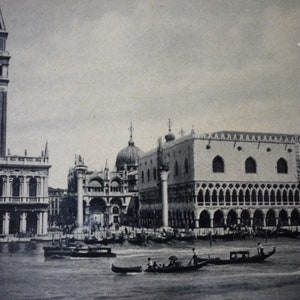 Panorama Venezia anni 1920-1928 duotone foto cartolina - bella - gift per viaggiatori, scrapbook, libro di memoria adatto