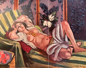Matisse, Odalisque mit Magnolie, 1939, Vintage Druck. 14 x 20 Zoll | Wandkunst