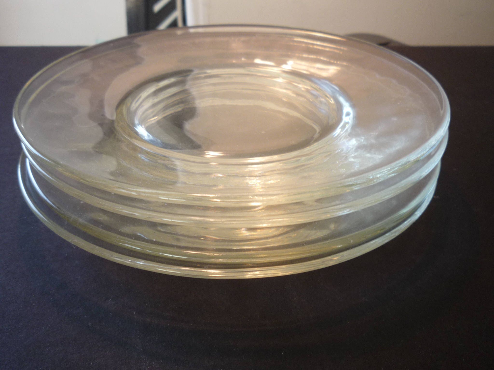 Pair of Small Glass Plates 6 inch Clear Glass from 1930s Mint Etsy