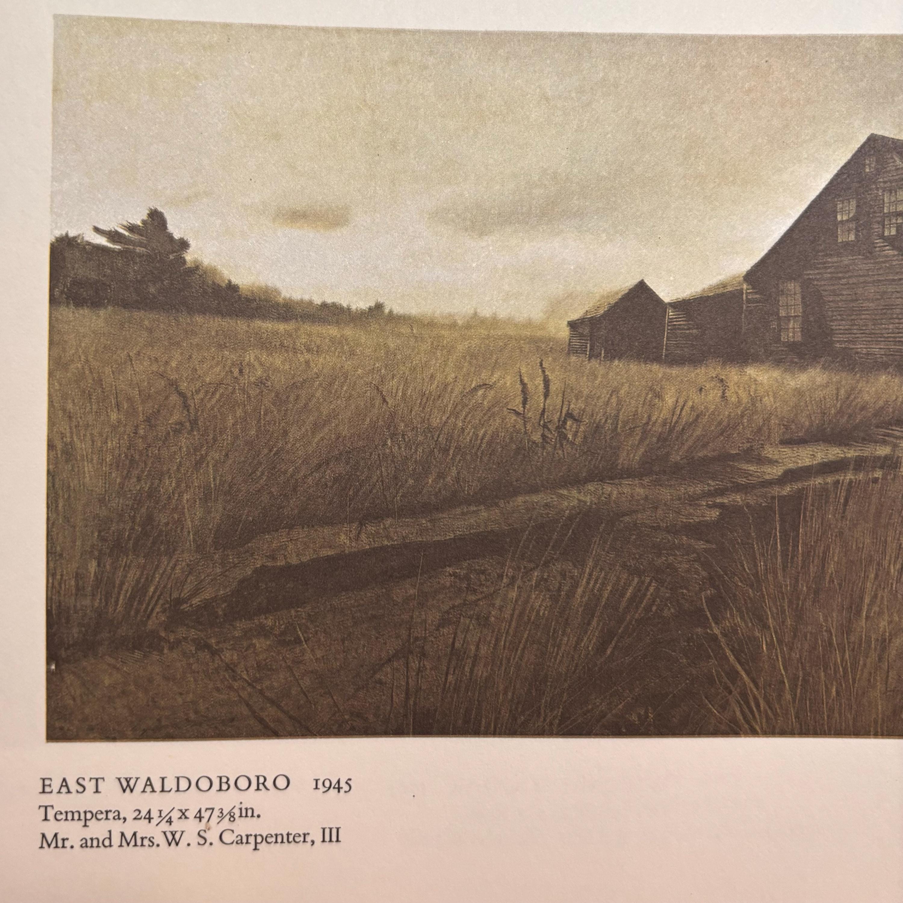 Andrew Wyeth, East Waldoboro | Published lithograph print Mid 20th century | Wyeth Country | Great Gift | Wall Art framable