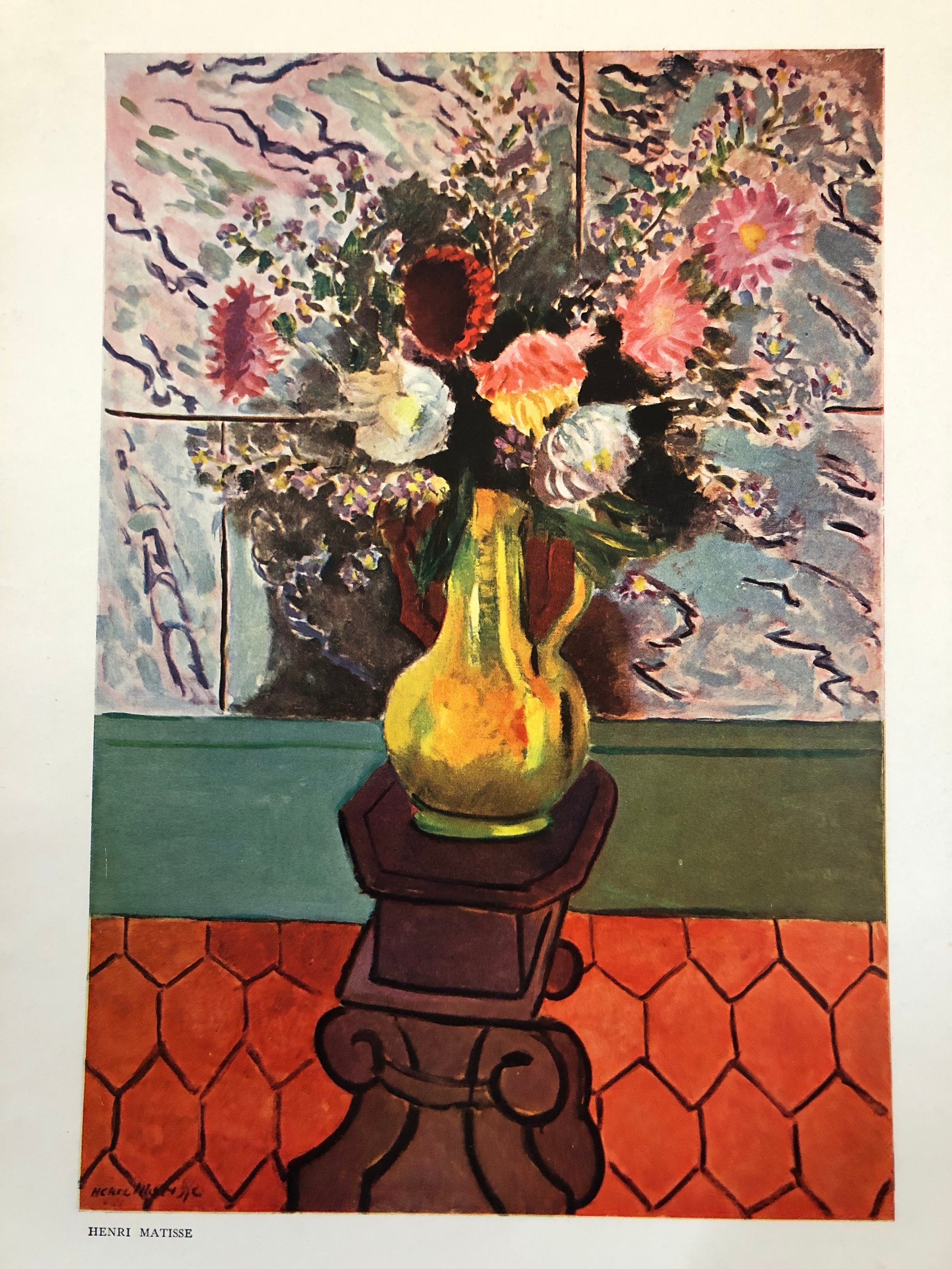 Henri Matisse, Yellow Vase With Flowers | 1939 Original Published