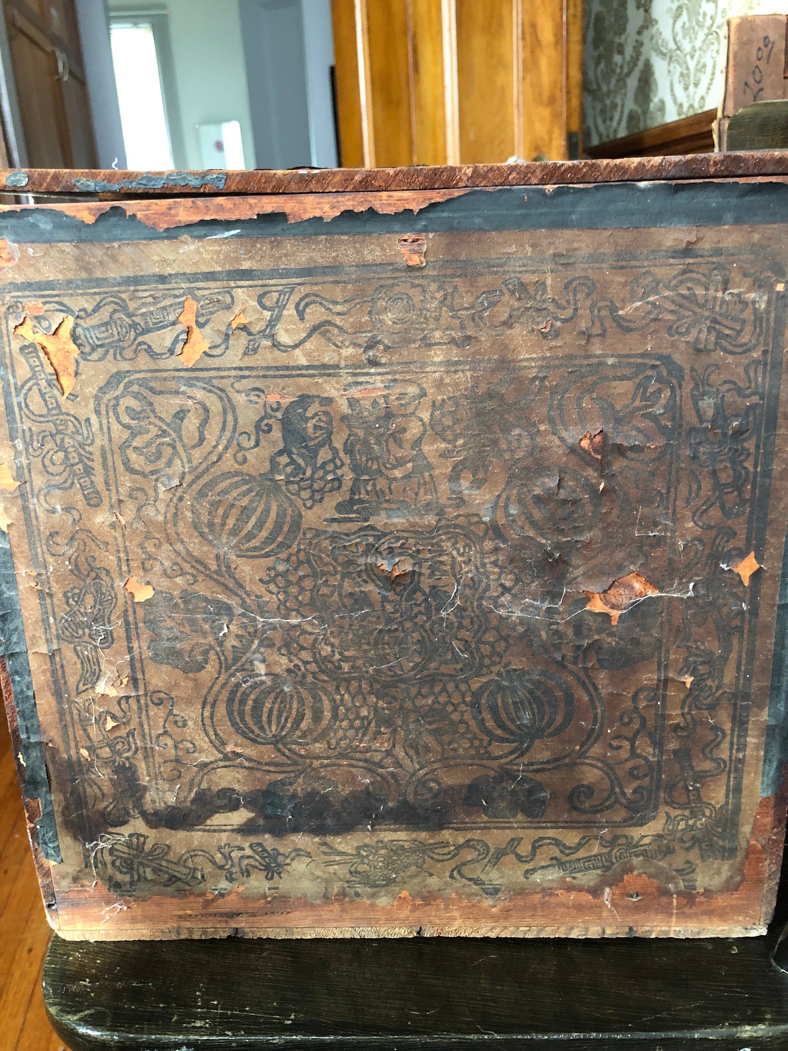 Antique Tea Crate With Lid Samuel Russell Wooden Export Crate Etsy