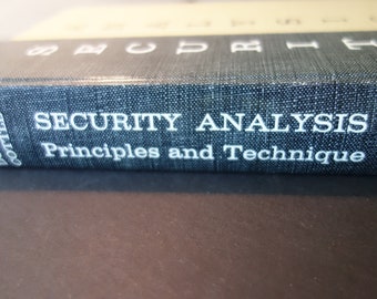 Security Analysis Graham and Dodd 1962 edition Charts and tables gift for bankers hedge fund manager investment basics Value analysis