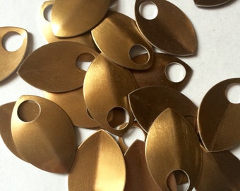 Large bronze color anodized aluminum scales for Scalemaille and Chainmaille