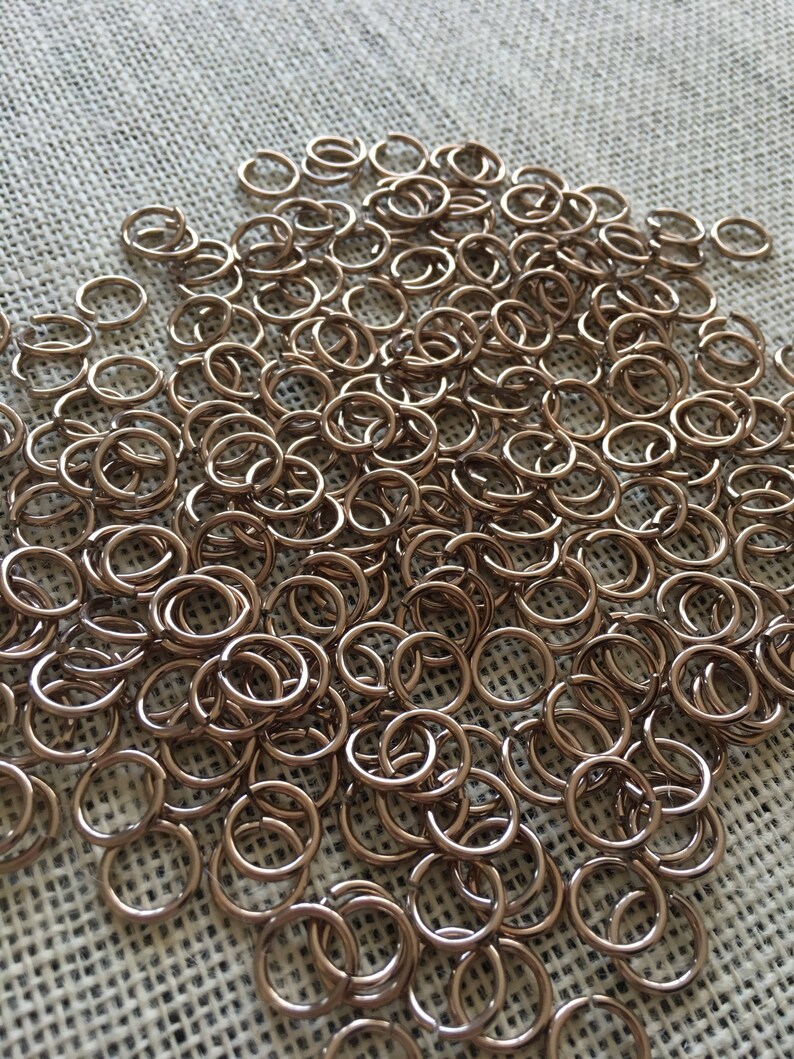 16 5/16 Champagne Anodized Aluminum Chainmail Rings 250 by Etsy