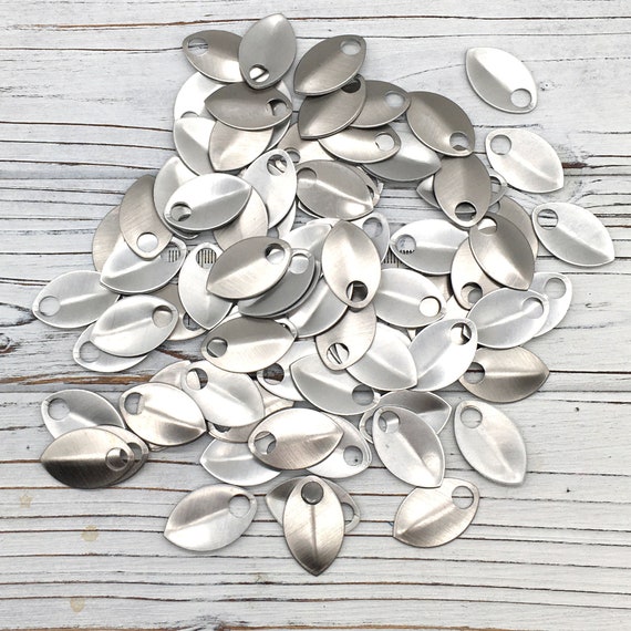 100 Medium Brushed Silver Scales for Scalemaille and Etsy