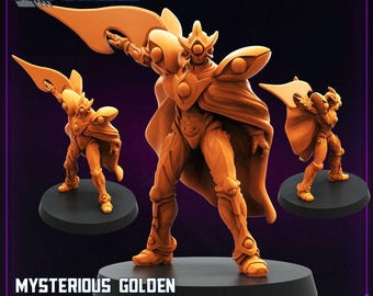 Mysterious Golden Bio Techno Man 3 32mm scale