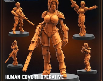Human Covert Operative Agent Avon Davila 32mm scale