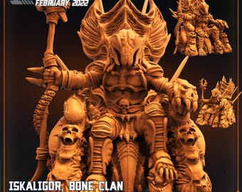 Ancient Skull Hunter & First Hunt Bone Throne 32mm scale