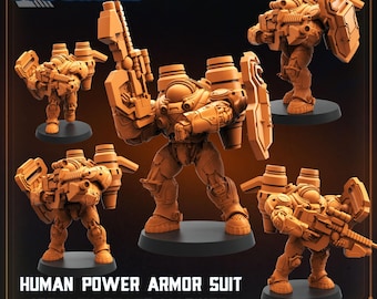 Human Power Armor Suit Jetpack Marines 32mm scale