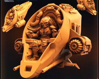 Skull Hunter Escape Pod & Pilot Miniature 32mm scale