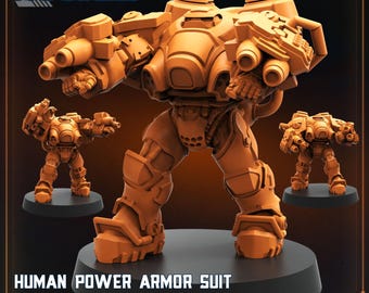 Human Power Armor Suit Incinerator Marine 32mm scale