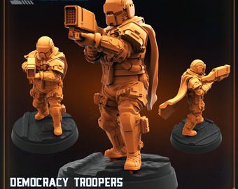 Democracy Troopers Heavy Operator  32mm scale