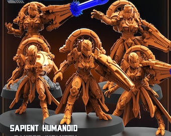Sapient Humanoid Ranged Infantry 32mm scale