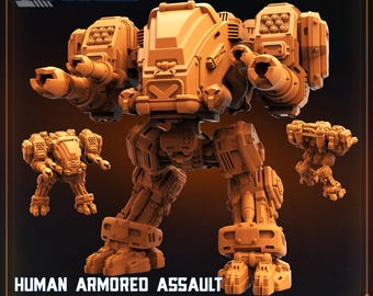 Human Armored Assault Walker AA Defender 32mm scale