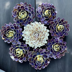 Seashell Flower Set: Handmade Coastal Decor, Beach Wedding Flowers
