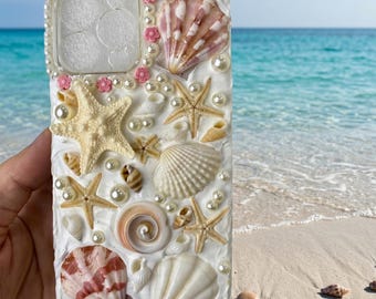 Seashell Phone case| Ocean phone case Mother day gift| Custom phone case| iPphone 17 case, 16 case| Coastal Phone case| Beach phone case