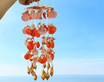 Handmade Seashell Wind Chime: Coastal Garden Decor