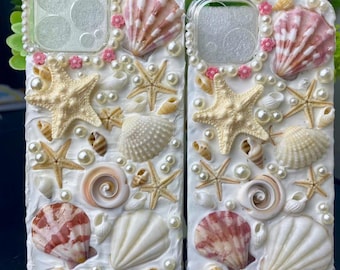 Decoden Shell Phone Case, seashell phone case Christmas gift, iPhone 17 case, beachy phone case, summer phone case, shell phone cover