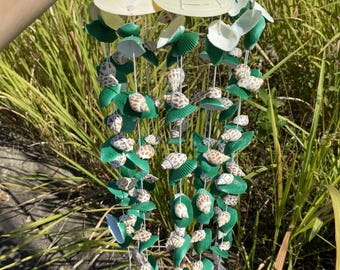 Natural Seashell Wind Chime: Coastal Beach Home Decor