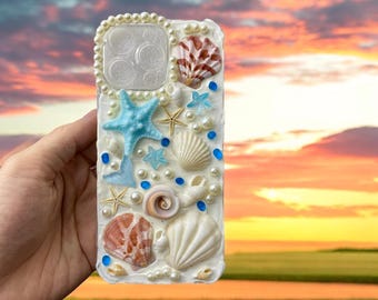 Decoden Seashell Phone Case: Beach Theme, Personalized Shell Decor